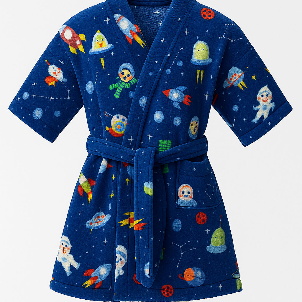 Roupão infantil espacial azul La Luna
